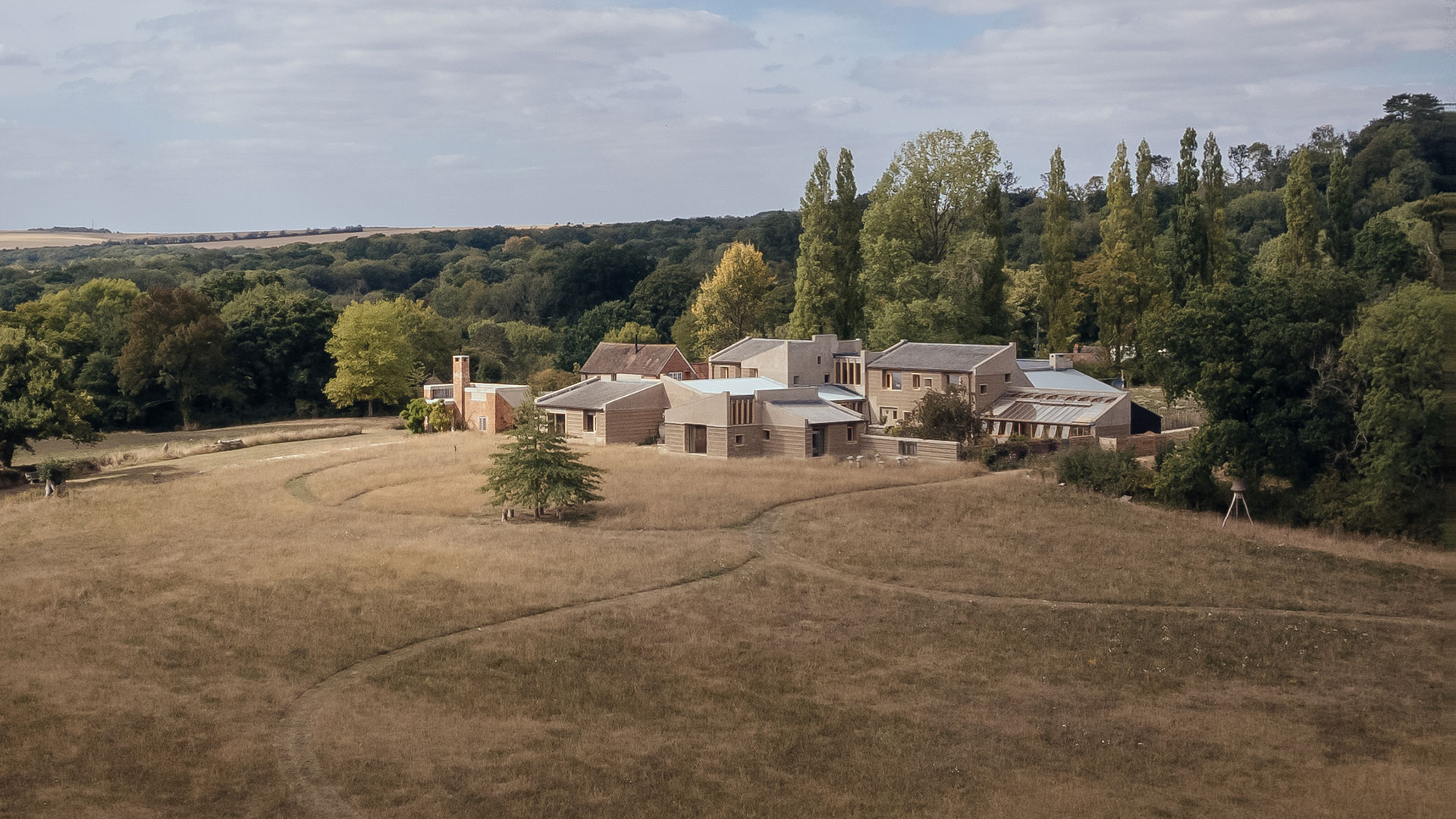 Rammed-Earth-House-Exterior-Drone Folds